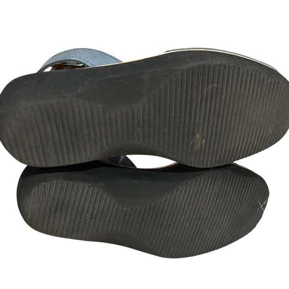 PONS Women’s 7 Slate French Blue Genuine Leather Strappy Open Toe Sandal - Picture 4 of 7